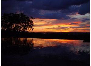 Main pool at sunset